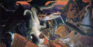 Сочинение описание по картине Васнецова Битва Ивана-царевича с трехглавым Змеем
